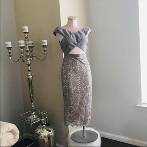 Gray Lace dress